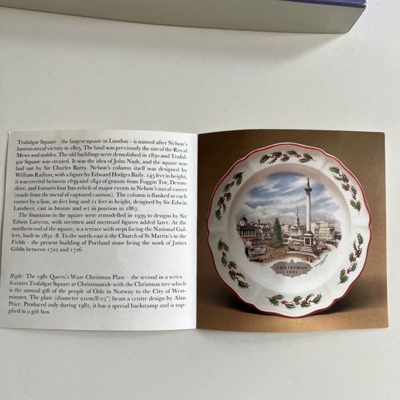 Wedgwood 1981 Queen's Ware Christmas Plate - Picture 8 of 8